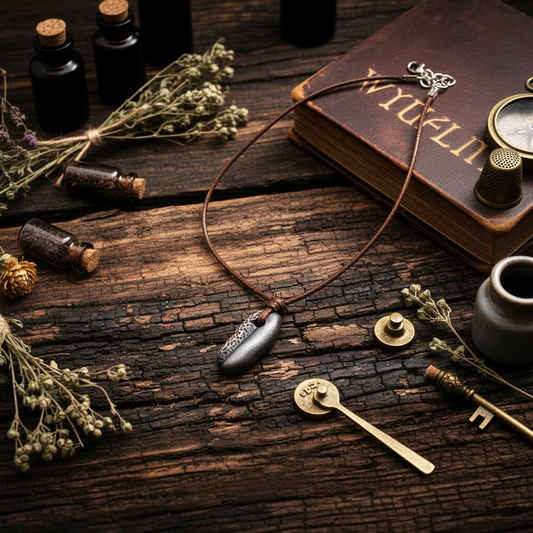 Metallic Stone Bean Necklace