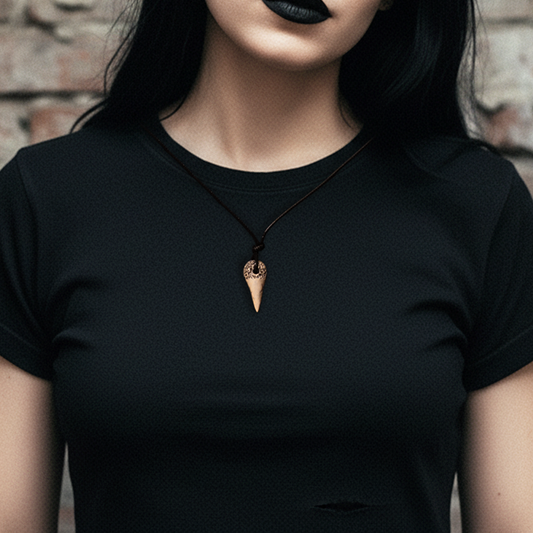 Ceramic Necklace - Tooth Pendant