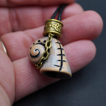 Ceramic Necklace – Handcrafted Snail Shell Necklace