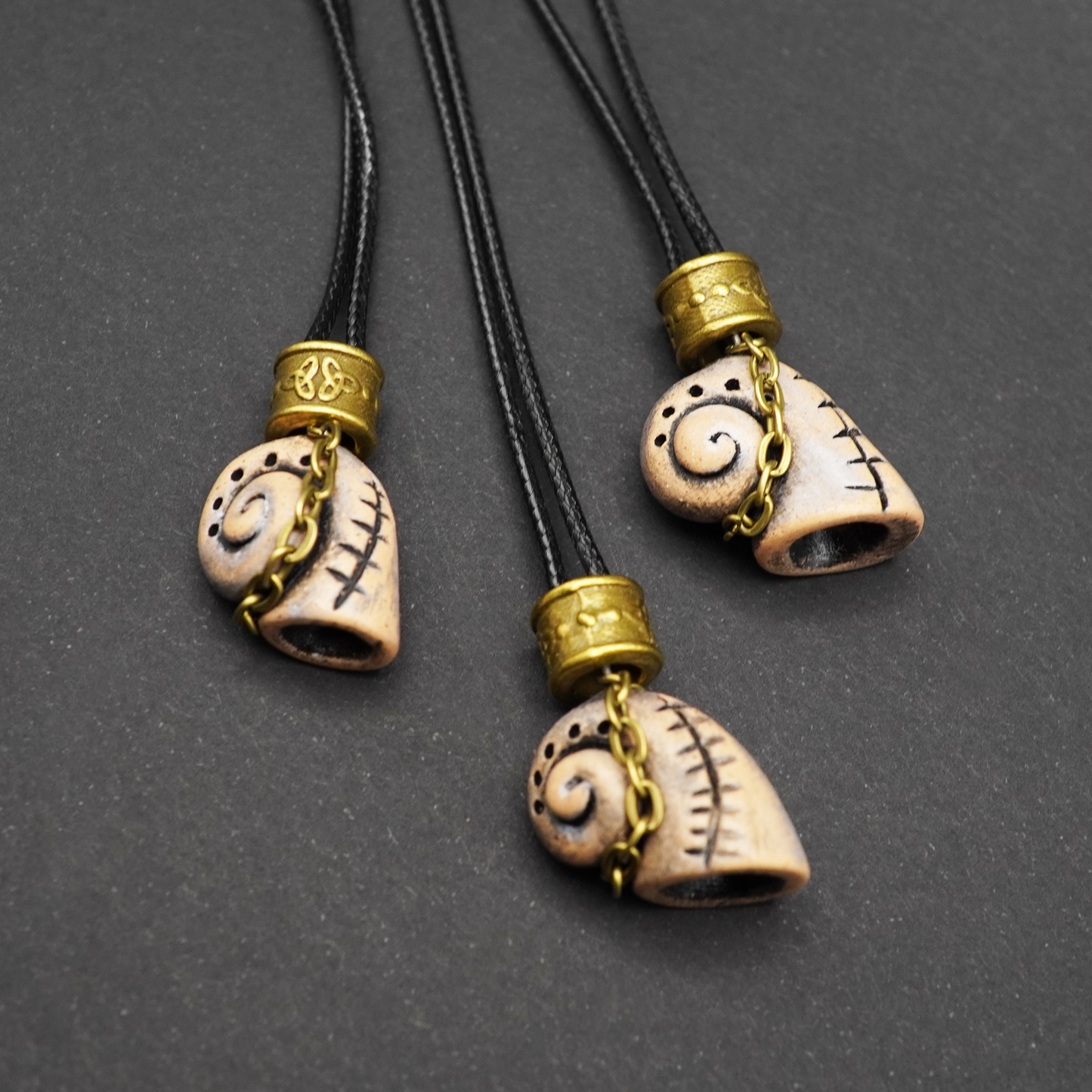 Ceramic Necklace – Handcrafted Snail Shell Necklace