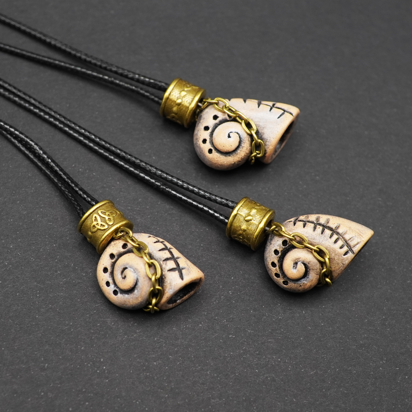 Ceramic Necklace – Handcrafted Snail Shell Necklace