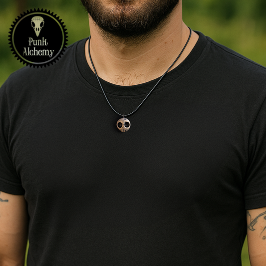 Mini Ceramic Necklace – Skull