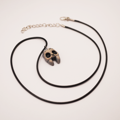Mini Ceramic Necklace – Tooth Skull
