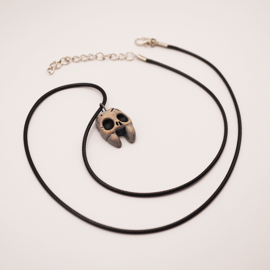 Mini Ceramic Necklace – Tooth Skull