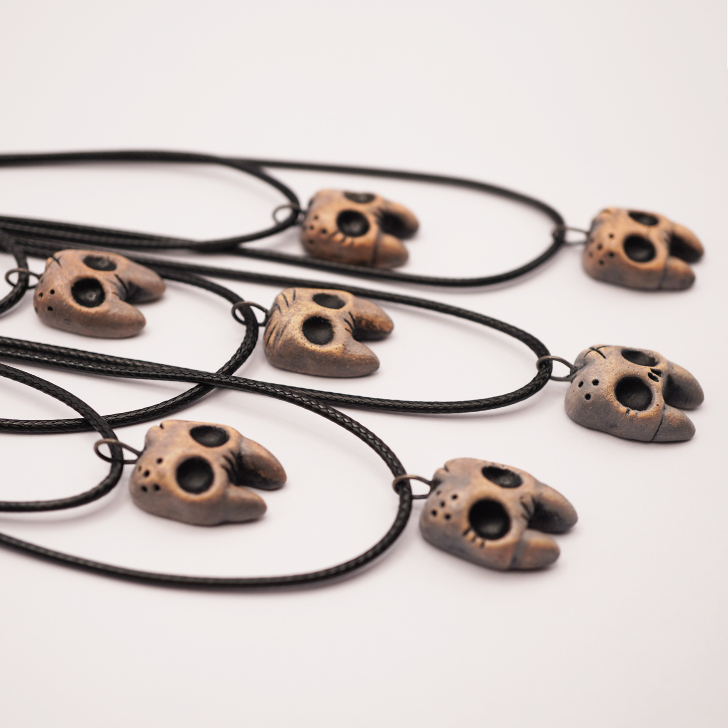 Mini Ceramic Necklace – Tooth Skull