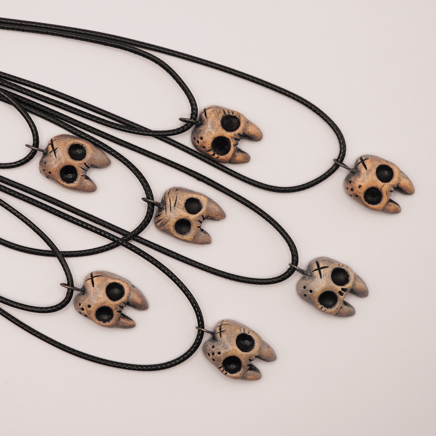 Mini Ceramic Necklace – Tooth Skull