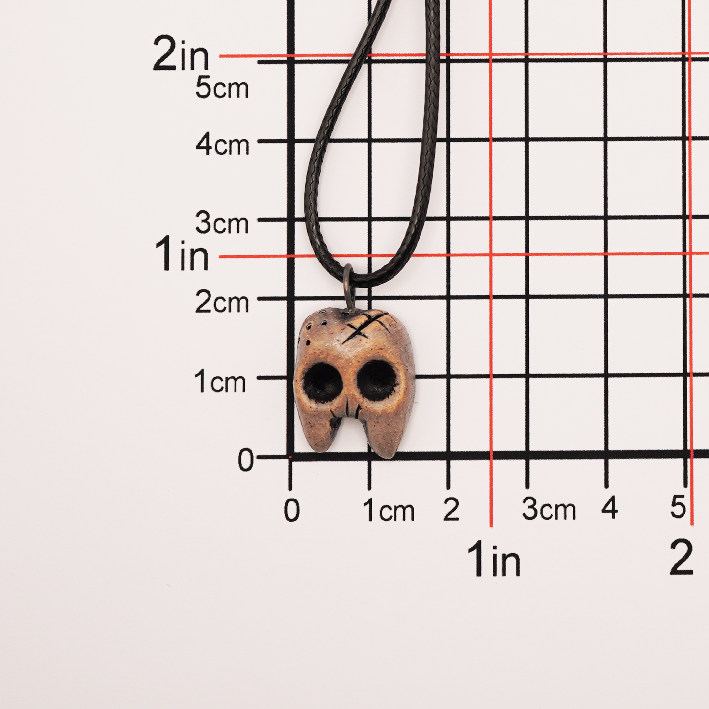 Mini Ceramic Necklace – Tooth Skull