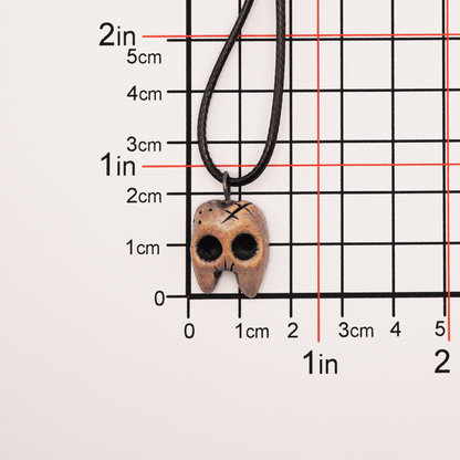 Mini Ceramic Necklace – Tooth Skull