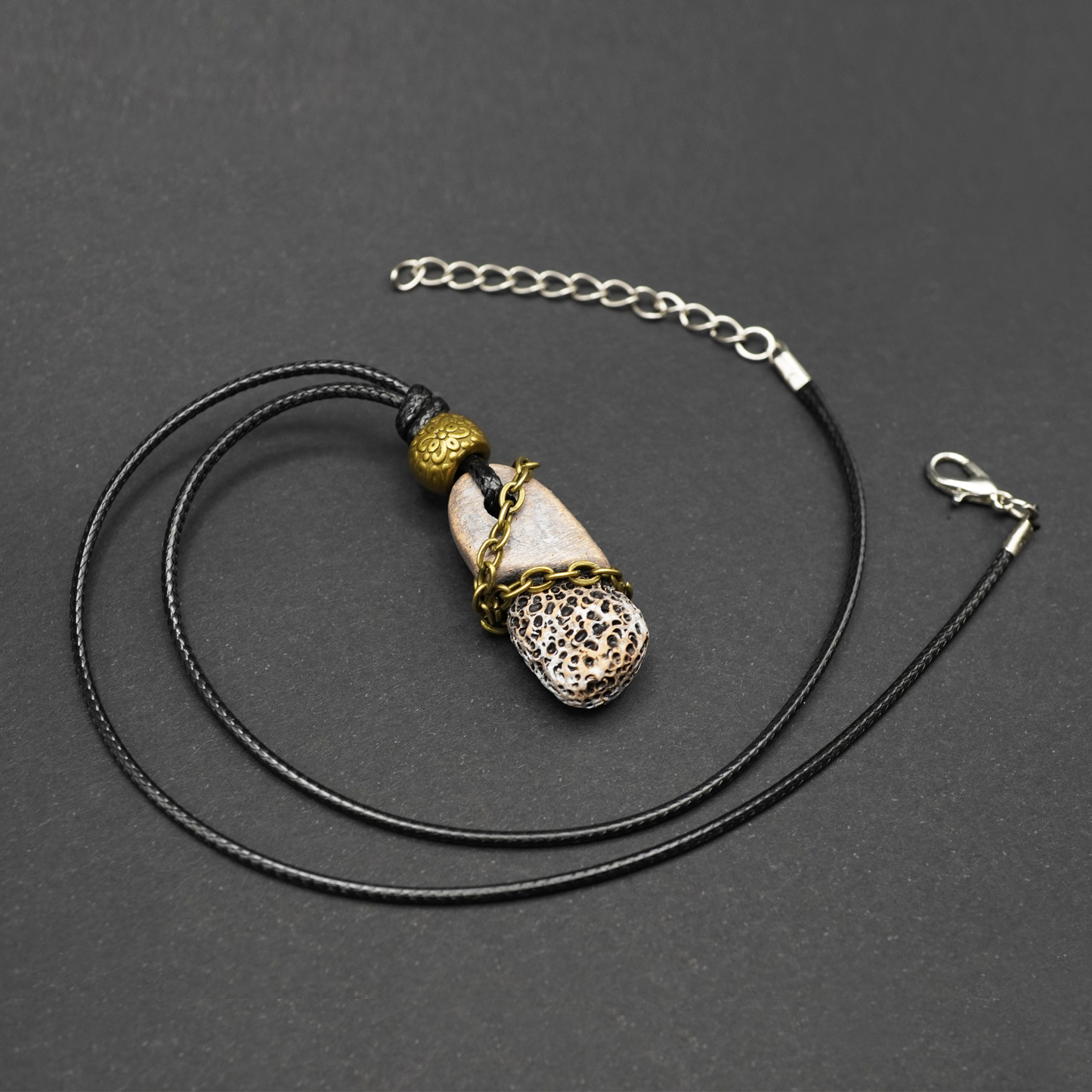 Ceramic Necklace – Stone Relic Pendant