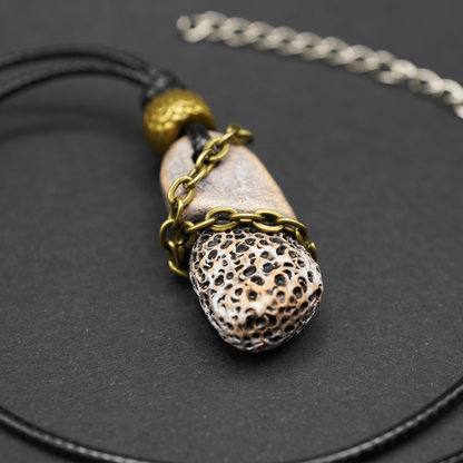 Ceramic Necklace – Stone Relic Pendant