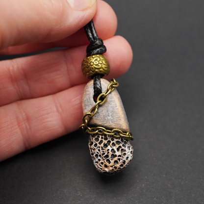 Ceramic Necklace – Stone Relic Pendant