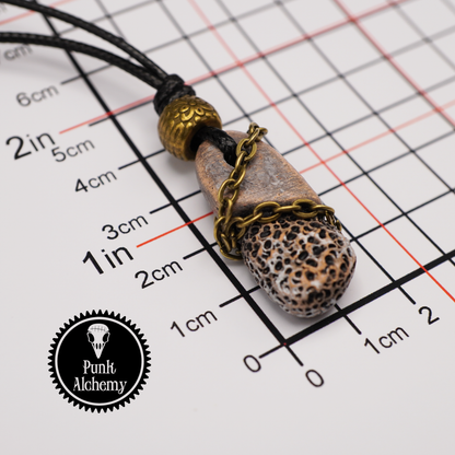 Ceramic Necklace – Stone Relic Pendant