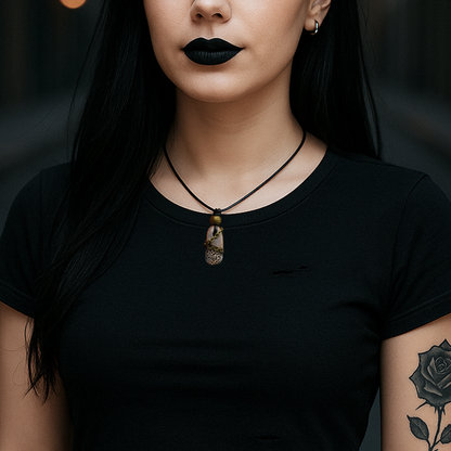 Ceramic Necklace – Stone Relic Pendant