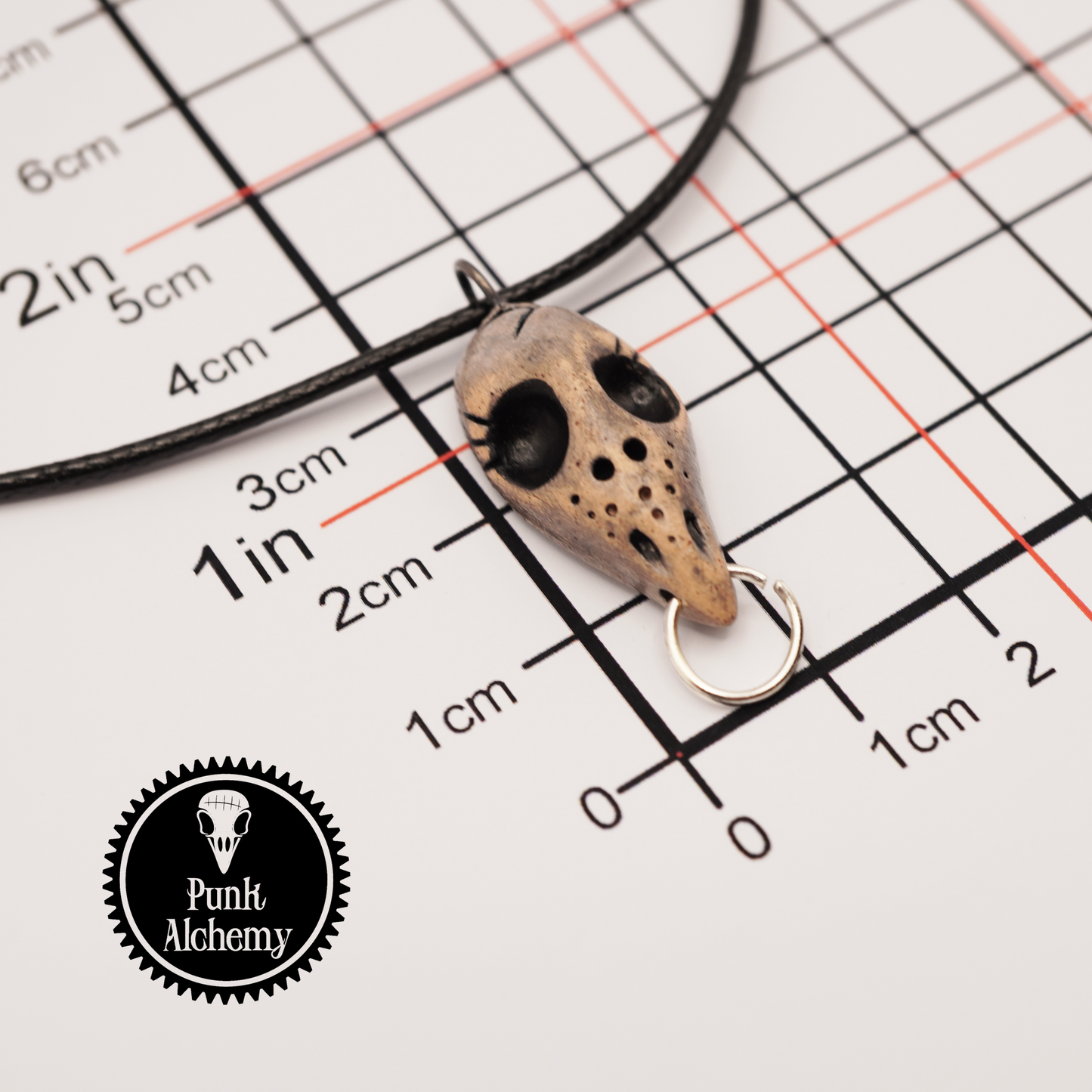 Ceramic Necklace – Mini Bird Skull
