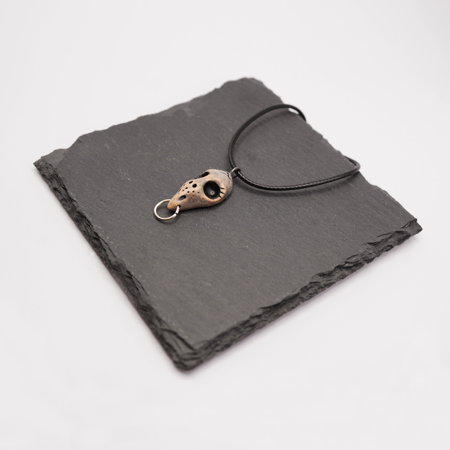 Ceramic Necklace – Mini Bird Skull
