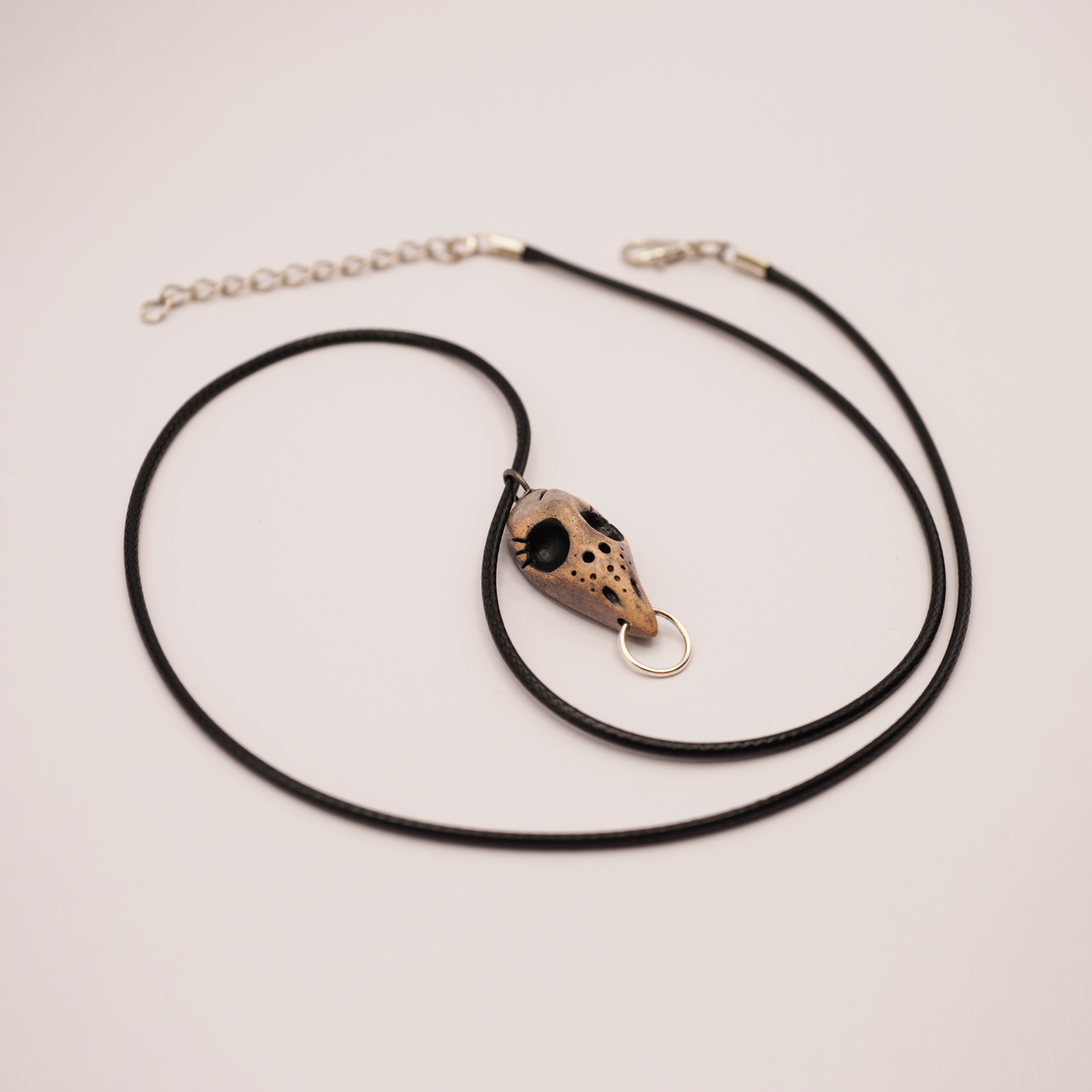 Ceramic Necklace – Mini Bird Skull
