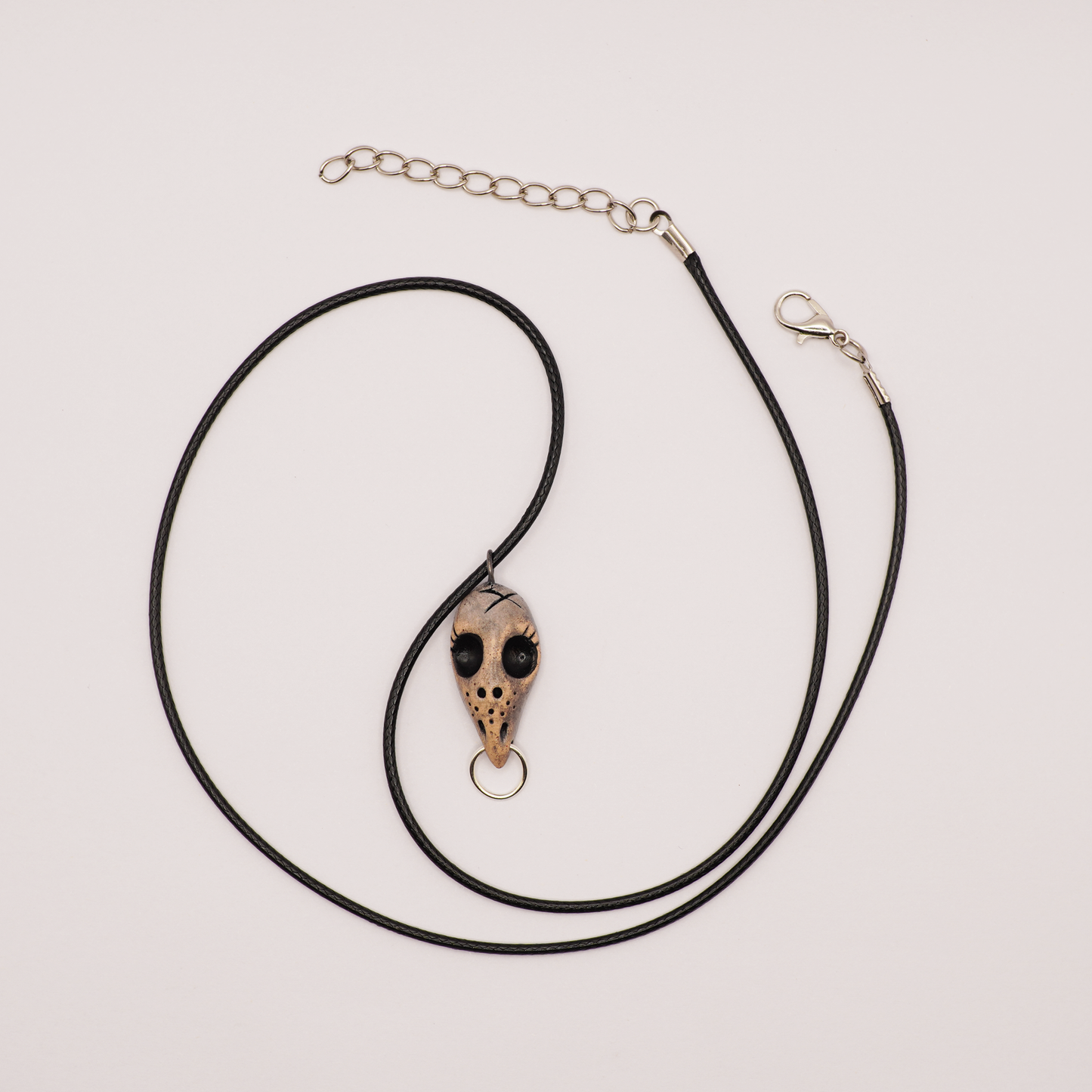 Ceramic Necklace – Mini Bird Skull