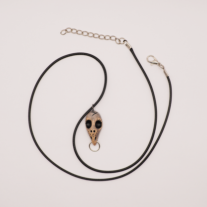 Ceramic Necklace – Mini Bird Skull