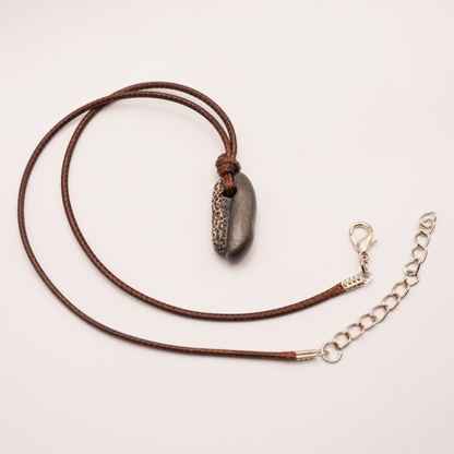 Metallic Stone Bean Necklace