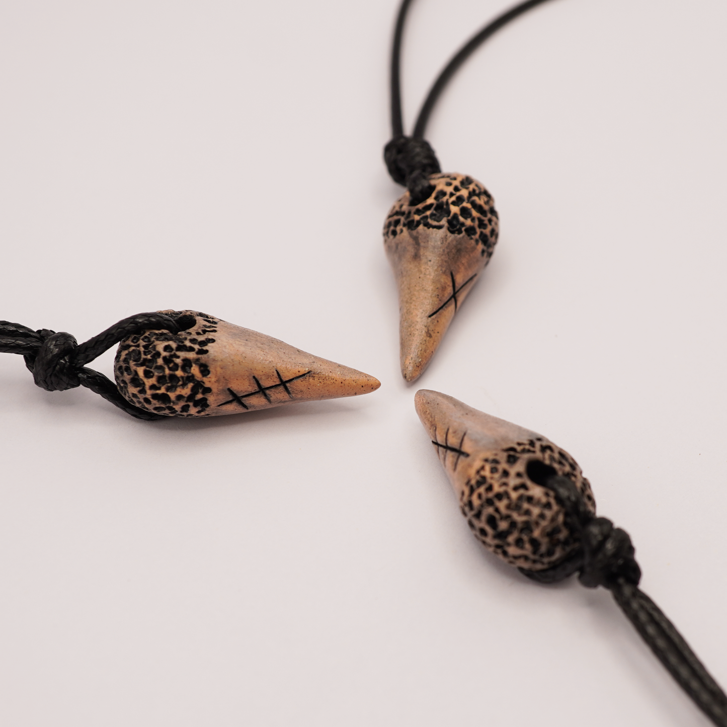 Ceramic Necklace - Tooth Pendant