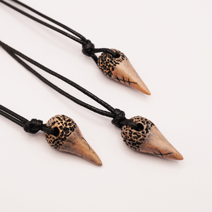 Ceramic Necklace - Tooth Pendant