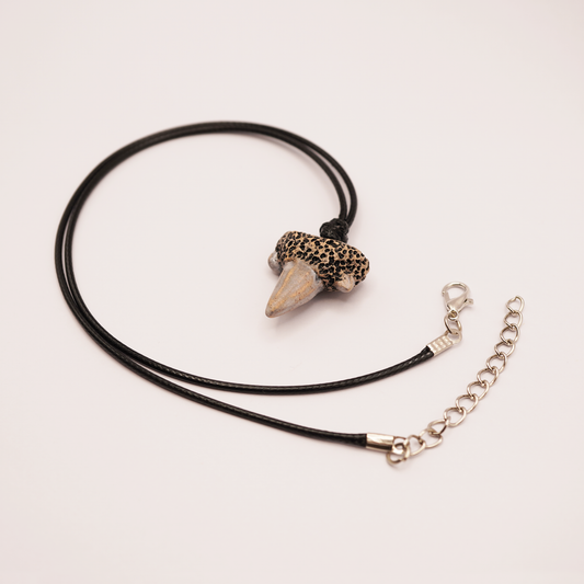 Ceramic Necklace - Shark Tooth Pendant