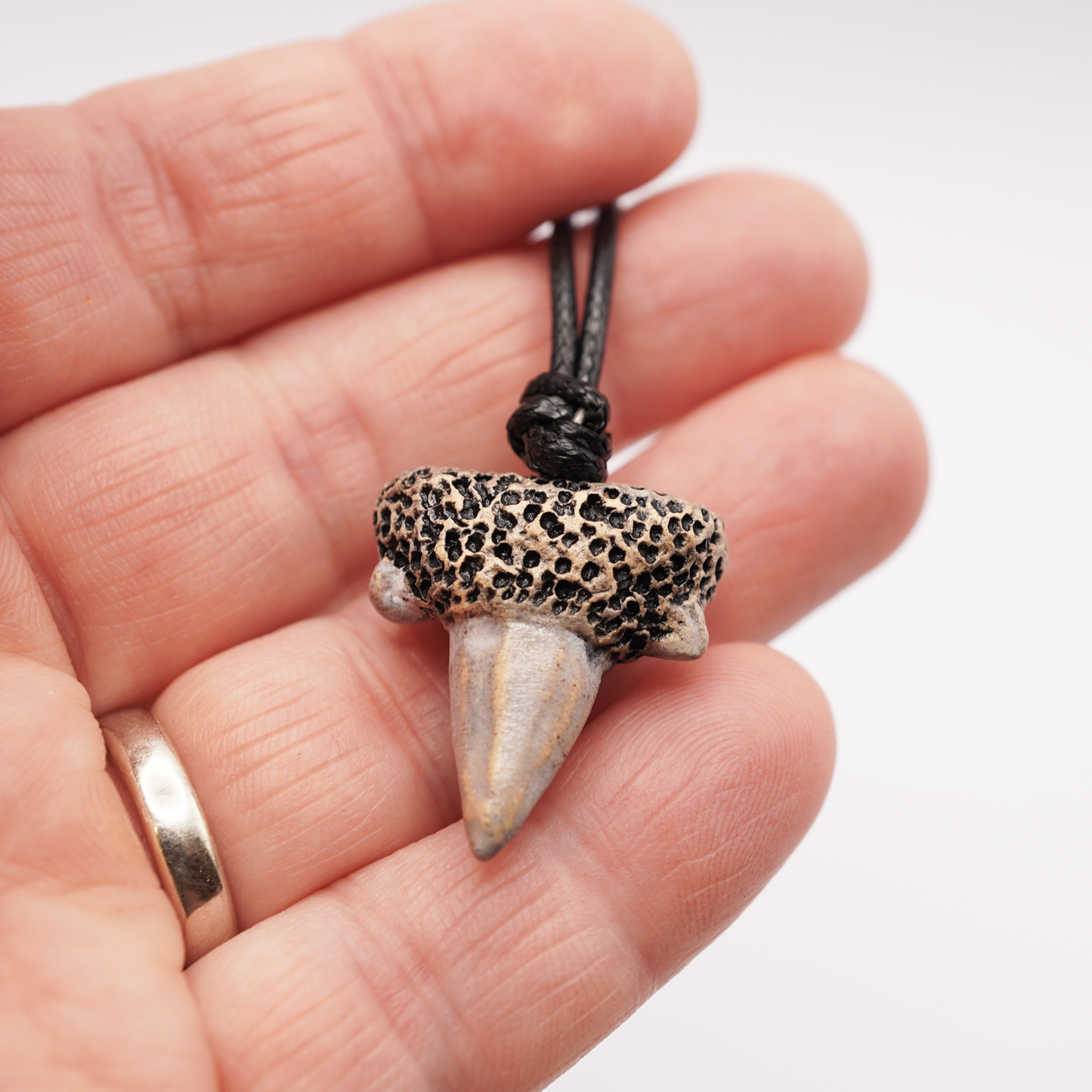Ceramic Necklace - Shark Tooth Pendant