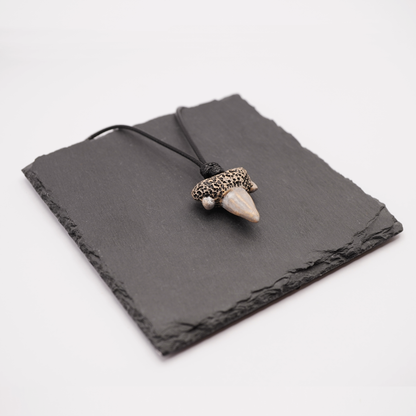 Ceramic Necklace - Shark Tooth Pendant
