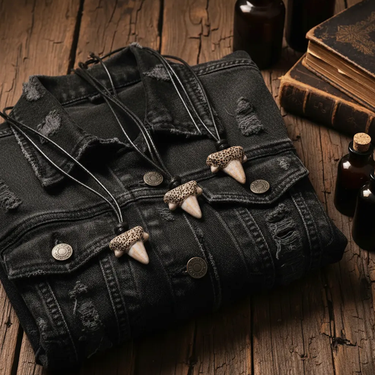 Ceramic Necklace - Shark Tooth Pendant