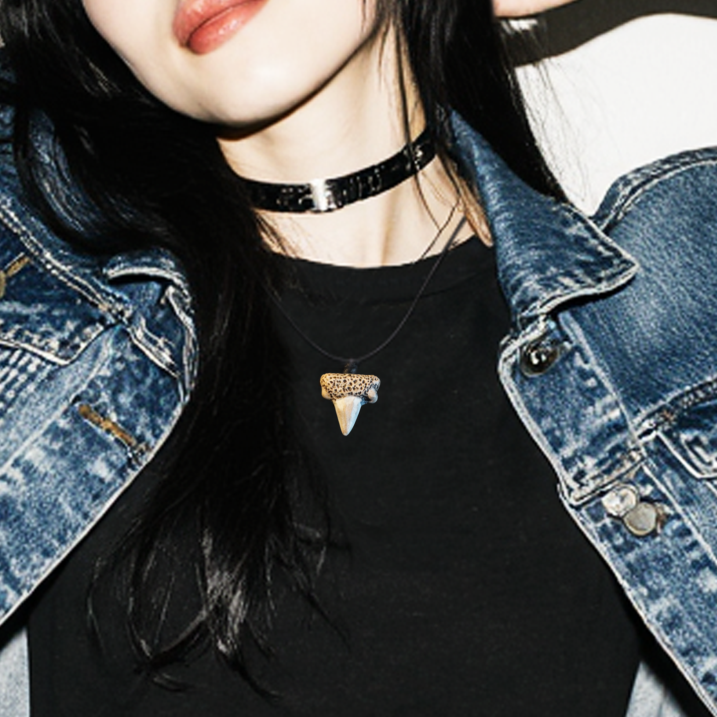 Ceramic Necklace - Shark Tooth Pendant